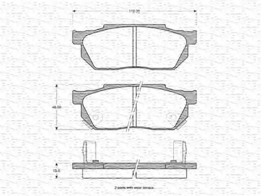 MAGNETI MARELLI 363702160789 Тормозные колодки для HONDA ACCORD II (Хонда Аccорд 2) MAGNETI MARELLI 363702160789 Тормозные колодки для HONDA ACCORD II (Хонда Аccорд 2)