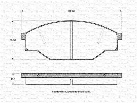 MAGNETI MARELLI 363702160802 Тормозные колодки для VOLKSWAGEN TARO (Фольксваген Таро) MAGNETI MARELLI 363702160802 Тормозные колодки для VOLKSWAGEN TARO (Фольксваген Таро)