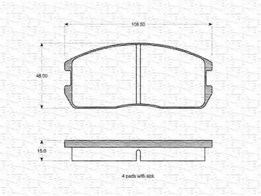 MAGNETI MARELLI 363702160809 Тормозные колодки для MITSUBISHI COLT II (Митсубиши/митсубиси Cолт 2) MAGNETI MARELLI 363702160809 Тормозные колодки для MITSUBISHI COLT II (Митсубиши/митсубиси Cолт 2)