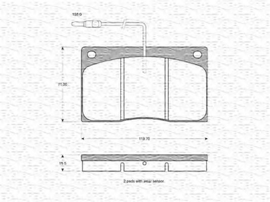 MAGNETI MARELLI 363702160850 Тормозные колодки для RENAULT MASTER I (Рено Мастэр и) MAGNETI MARELLI 363702160850 Тормозные колодки для RENAULT MASTER I (Рено Мастэр и)