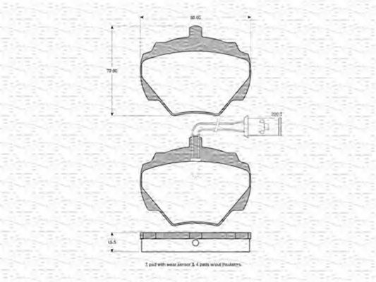MAGNETI MARELLI 363702161000 Тормозные колодки для LAND ROVER DEFENDER (Ленд ровер/лэнд ровер Дэфэндэр) MAGNETI MARELLI 363702161000 Тормозные колодки для LAND ROVER DEFENDER (Ленд ровер/лэнд ровер Дэфэндэр)