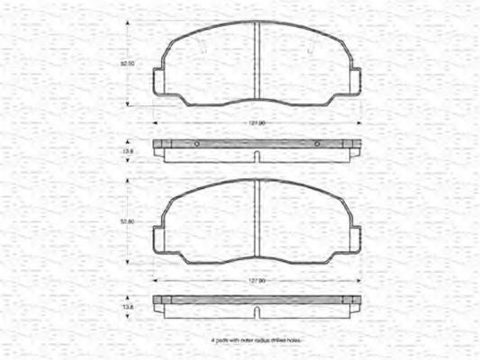 MAGNETI MARELLI 363702161003 Тормозные колодки для DAIHATSU FEROZA HARD TOP (Дайхатсу Фэроза хард топ) MAGNETI MARELLI 363702161003 Тормозные колодки для DAIHATSU FEROZA HARD TOP (Дайхатсу Фэроза хард топ)