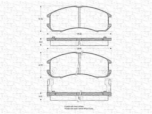 MAGNETI MARELLI 363702161004 Тормозные колодки для MAZDA 626 III (Мазда 626 3) MAGNETI MARELLI 363702161004 Тормозные колодки для MAZDA 626 III (Мазда 626 3)