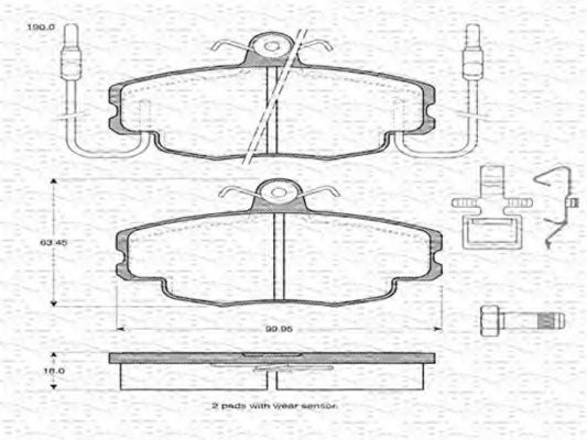 MAGNETI MARELLI 363702161018 Тормозные колодки для RENAULT CLIO I (Рено Cлио и) MAGNETI MARELLI 363702161018 Тормозные колодки для RENAULT CLIO I (Рено Cлио и)