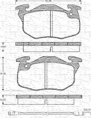 MAGNETI MARELLI 363702161060 Тормозные колодки для RENAULT SUPER 5 (Рено Супэр 5) MAGNETI MARELLI 363702161060 Тормозные колодки для RENAULT SUPER 5 (Рено Супэр 5)