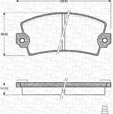 MAGNETI MARELLI 363702161064 Тормозные колодки для RENAULT LE CAR (Рено Лэ cар) MAGNETI MARELLI 363702161064 Тормозные колодки для RENAULT LE CAR (Рено Лэ cар)