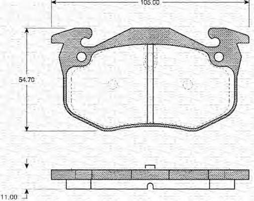 MAGNETI MARELLI 363702161065 Тормозные колодки для RENAULT CLIO I (Рено Cлио и) MAGNETI MARELLI 363702161065 Тормозные колодки для RENAULT CLIO I (Рено Cлио и)