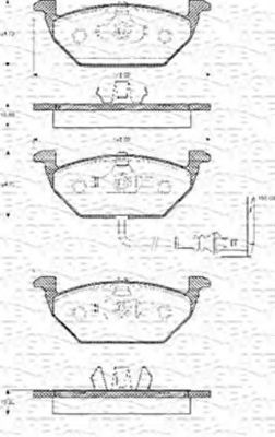 MAGNETI MARELLI 363702161106 Тормозные колодки для VOLKSWAGEN (Фольксваген) MAGNETI MARELLI 363702161106 Тормозные колодки для VOLKSWAGEN (Фольксваген)