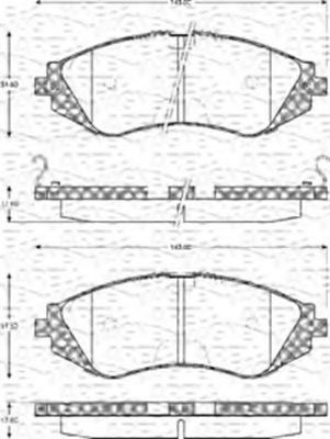 MAGNETI MARELLI 363702161128 Тормозные колодки для DAEWOO (Дэу) MAGNETI MARELLI 363702161128 Тормозные колодки для DAEWOO (Дэу)