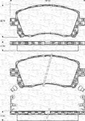 MAGNETI MARELLI 363702161143 Тормозные колодки для SUBARU LIBERTY III (Субару Либэртъ 3) MAGNETI MARELLI 363702161143 Тормозные колодки для SUBARU LIBERTY III (Субару Либэртъ 3)