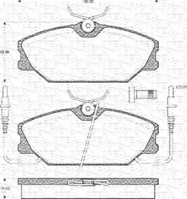 MAGNETI MARELLI 363702161150 Тормозные колодки для RENAULT SCNIC I (Рено Сценик и) MAGNETI MARELLI 363702161150 Тормозные колодки для RENAULT SCNIC I (Рено Сценик и)