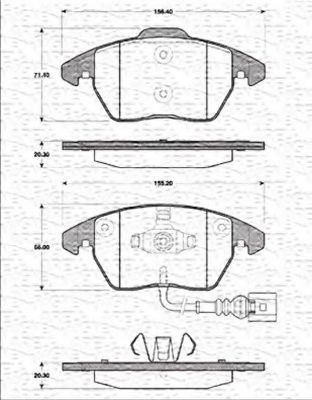 MAGNETI MARELLI 363702161171 Тормозные колодки для SEAT ALTEA (Сеат Алтэа) MAGNETI MARELLI 363702161171 Тормозные колодки для SEAT ALTEA (Сеат Алтэа)