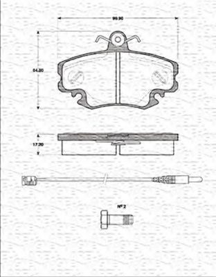 MAGNETI MARELLI 363702161182 Тормозные колодки для RENAULT CLIO I (Рено Cлио и) MAGNETI MARELLI 363702161182 Тормозные колодки для RENAULT CLIO I (Рено Cлио и)
