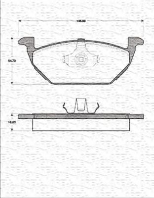 MAGNETI MARELLI 363702161201 Тормозные колодки для VOLKSWAGEN (Фольксваген) MAGNETI MARELLI 363702161201 Тормозные колодки для VOLKSWAGEN (Фольксваген)