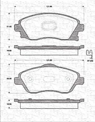 MAGNETI MARELLI 363702161220 Тормозные колодки для OPEL VITA C (Опель Vита c) MAGNETI MARELLI 363702161220 Тормозные колодки для OPEL VITA C (Опель Vита c)
