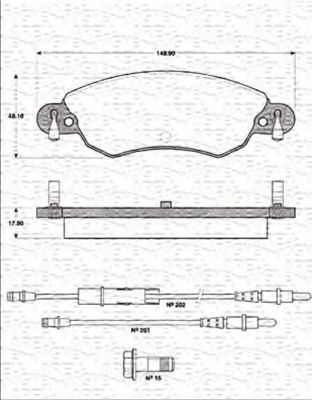 MAGNETI MARELLI 363702161226 Тормозные колодки для CITROËN C5 II (CитроËн С5 2) MAGNETI MARELLI 363702161226 Тормозные колодки для CITROËN C5 II (CитроËн С5 2)