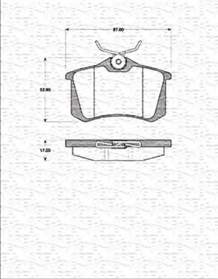 MAGNETI MARELLI 363702161256 Тормозные колодки для VOLKSWAGEN (Фольксваген) MAGNETI MARELLI 363702161256 Тормозные колодки для VOLKSWAGEN (Фольксваген)