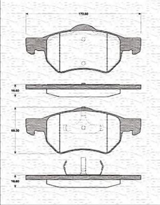 MAGNETI MARELLI 363702161295 Тормозные колодки для CHRYSLER TOWN COUNTRY IV (Крайслер Таун кантри 4) MAGNETI MARELLI 363702161295 Тормозные колодки для CHRYSLER TOWN COUNTRY IV (Крайслер Таун кантри 4)