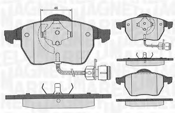 MAGNETI MARELLI 363916060130 Тормозные колодки для VOLKSWAGEN (Фольксваген) MAGNETI MARELLI 363916060130 Тормозные колодки для VOLKSWAGEN (Фольксваген)