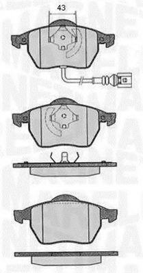 MAGNETI MARELLI 363916060136 Тормозные колодки для VOLKSWAGEN (Фольксваген) MAGNETI MARELLI 363916060136 Тормозные колодки для VOLKSWAGEN (Фольксваген)
