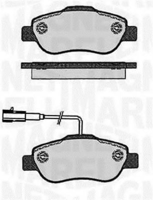 MAGNETI MARELLI 363916060215 Тормозные колодки для FIAT 500 C (Фиат 500 c) MAGNETI MARELLI 363916060215 Тормозные колодки для FIAT 500 C (Фиат 500 c)