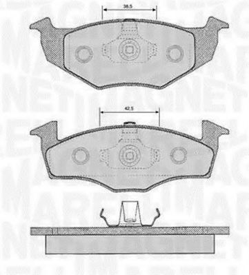 MAGNETI MARELLI 363916060388 Тормозные колодки для VOLKSWAGEN (Фольксваген) MAGNETI MARELLI 363916060388 Тормозные колодки для VOLKSWAGEN (Фольксваген)