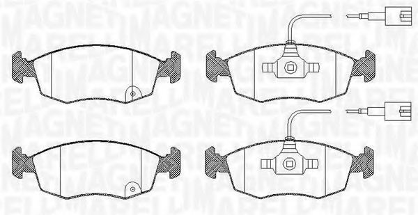 MAGNETI MARELLI 363916060440 Тормозные колодки для FIAT 500 (Фиат 500) MAGNETI MARELLI 363916060440 Тормозные колодки для FIAT 500 (Фиат 500)