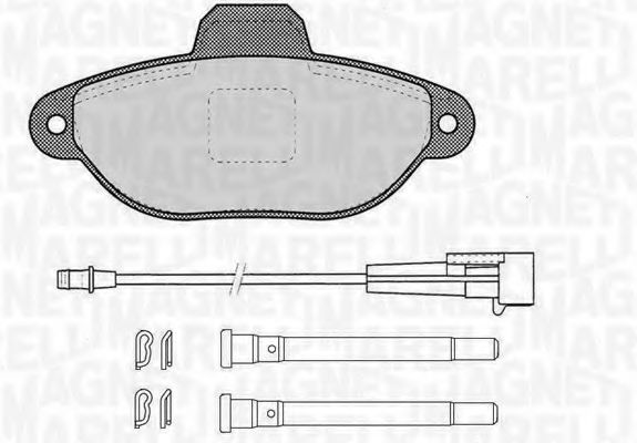 MAGNETI MARELLI 363916060455 Тормозные колодки для FIAT 500 (Фиат 500) MAGNETI MARELLI 363916060455 Тормозные колодки для FIAT 500 (Фиат 500)