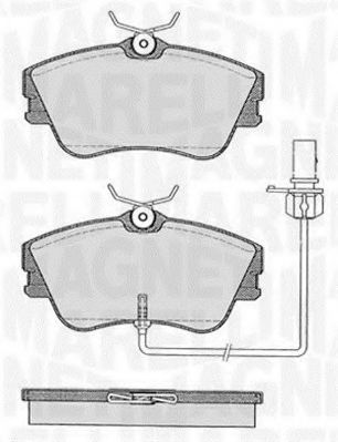 MAGNETI MARELLI 363916060528 Тормозные колодки для VOLKSWAGEN (Фольксваген) MAGNETI MARELLI 363916060528 Тормозные колодки для VOLKSWAGEN (Фольксваген)