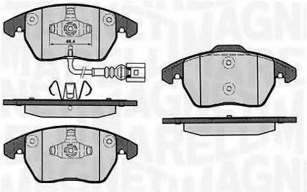 MAGNETI MARELLI 363916060657 Тормозные колодки для AUDI TT (Ауди Тт) MAGNETI MARELLI 363916060657 Тормозные колодки для AUDI TT (Ауди Тт)