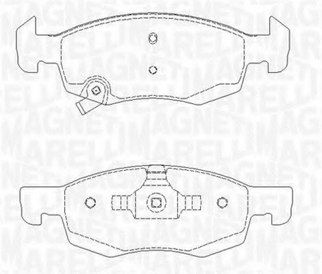 MAGNETI MARELLI 363916060813 Тормозные колодки для OPEL CORSA E (Опель Корса е)