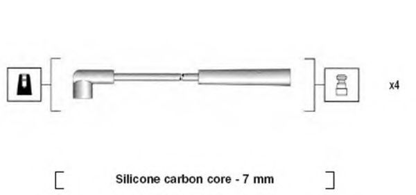 MAGNETI MARELLI 941325110903 Комплект проводов зажигания для MAZDA (Мазда) MAGNETI MARELLI 941325110903 Комплект проводов зажигания для MAZDA (Мазда)