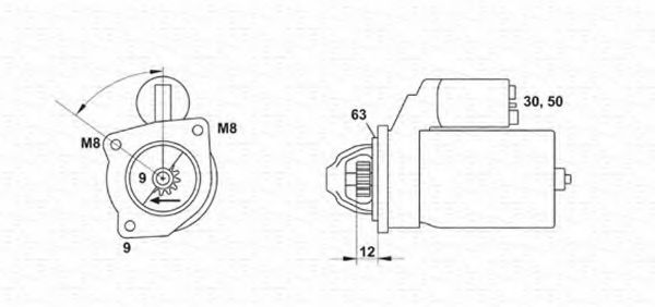 MAGNETI MARELLI 063103023010 Стартер 