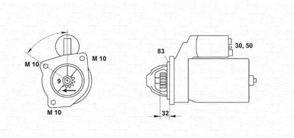 MAGNETI MARELLI 063222138010 Стартер 