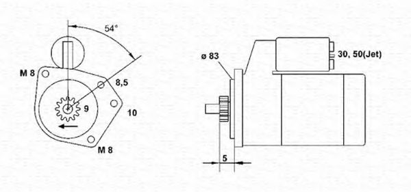 MAGNETI MARELLI 063293039010 Стартер 