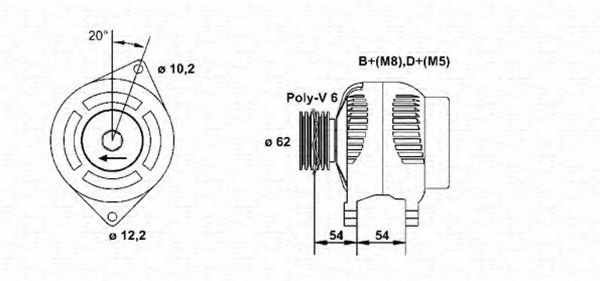 MAGNETI MARELLI 063321809010 Генератор для FIAT BRAVA (Фиат Брава) MAGNETI MARELLI 063321809010 Генератор для FIAT BRAVA (Фиат Брава)