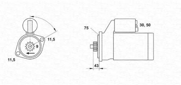 MAGNETI MARELLI 943253233010 Стартер 