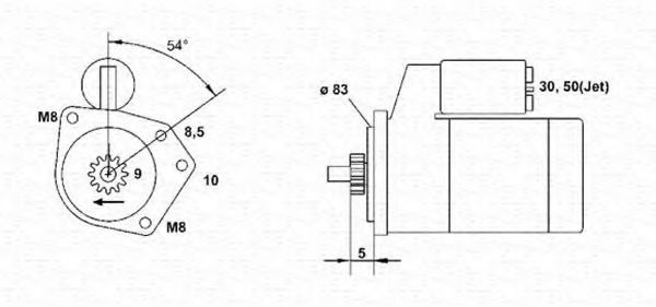 MAGNETI MARELLI 943253239010 Стартер 