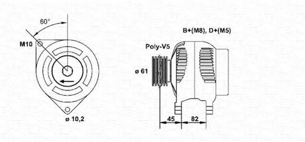 MAGNETI MARELLI 943346037010 Генератор для SKODA FELICIA II (Шкода Фелиция 2) MAGNETI MARELLI 943346037010 Генератор для SKODA FELICIA II (Шкода Фелиция 2)