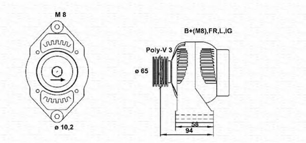 MAGNETI MARELLI 943346103010 Генератор для HONDA (Хонда) MAGNETI MARELLI 943346103010 Генератор для HONDA (Хонда)
