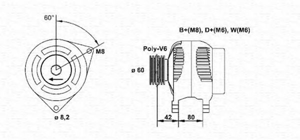 MAGNETI MARELLI 943346147010 Генератор для FORD COURIER (Форд Cоуриэр) MAGNETI MARELLI 943346147010 Генератор для FORD COURIER (Форд Cоуриэр)
