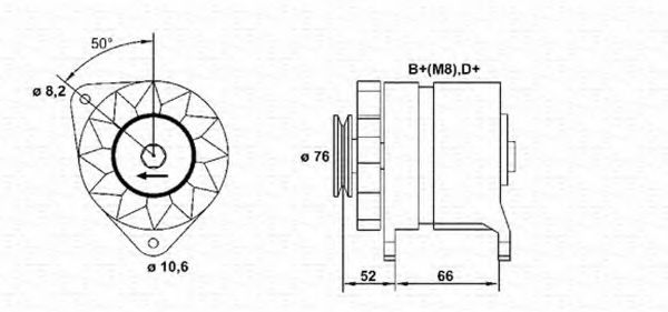MAGNETI MARELLI 943355075010 Генератор для SKODA FELICIA (Шкода Фелиция) MAGNETI MARELLI 943355075010 Генератор для SKODA FELICIA (Шкода Фелиция)