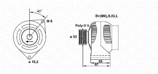 MAGNETI MARELLI 943355126010 Генератор для TOYOTA AVENSIS (Тойота/тоета Авенсис) MAGNETI MARELLI 943355126010 Генератор для TOYOTA AVENSIS (Тойота/тоета Авенсис)