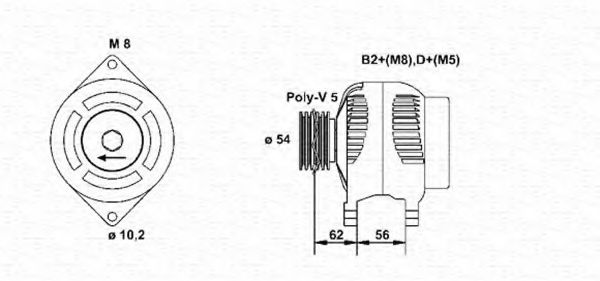 MAGNETI MARELLI 943355162010 Генератор для OPEL VECTRA C GTS (Опель Вектра с джити) MAGNETI MARELLI 943355162010 Генератор для OPEL VECTRA C GTS (Опель Вектра с джити)