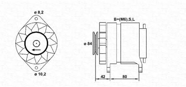MAGNETI MARELLI 943355170010 Генератор для NISSAN PRIMERA (Ниссан Примера) MAGNETI MARELLI 943355170010 Генератор для NISSAN PRIMERA (Ниссан Примера)