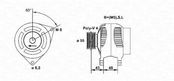 MAGNETI MARELLI 943355177010 Генератор для MITSUBISHI ETERNA IV (Митсубиши/митсубиси Этэрна иv) MAGNETI MARELLI 943355177010 Генератор для MITSUBISHI ETERNA IV (Митсубиши/митсубиси Этэрна иv)