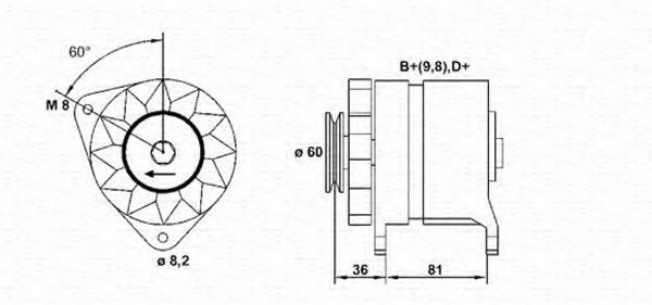 MAGNETI MARELLI 943356118010 Генератор для FORD FIESTA (Форд Фиэста) MAGNETI MARELLI 943356118010 Генератор для FORD FIESTA (Форд Фиэста)