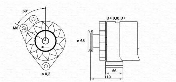 MAGNETI MARELLI 943356216010 Генератор для VOLKSWAGEN CADDY I (Фольксваген Cаддъ и) MAGNETI MARELLI 943356216010 Генератор для VOLKSWAGEN CADDY I (Фольксваген Cаддъ и)