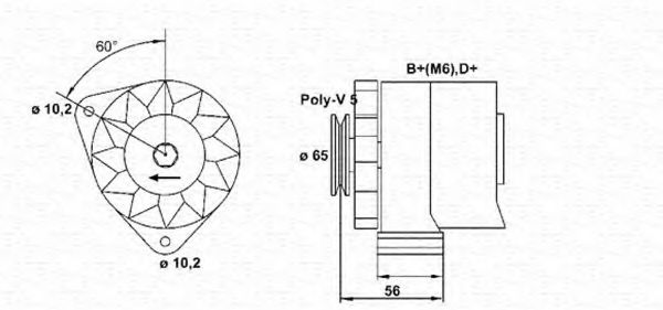 MAGNETI MARELLI 943356268010 Генератор для ALFA-ROMEO (Алфа-ромэо) MAGNETI MARELLI 943356268010 Генератор для ALFA-ROMEO (Алфа-ромэо)