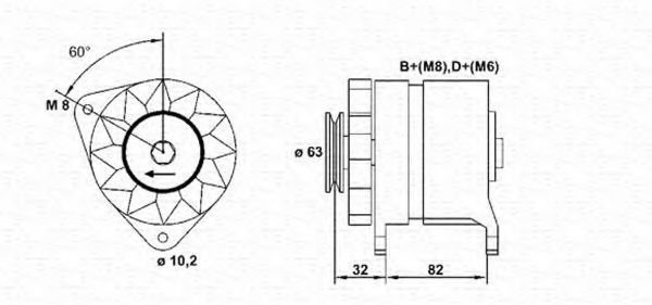 MAGNETI MARELLI 943356519010 Генератор для AUDI 80 (Ауди 80) MAGNETI MARELLI 943356519010 Генератор для AUDI 80 (Ауди 80)